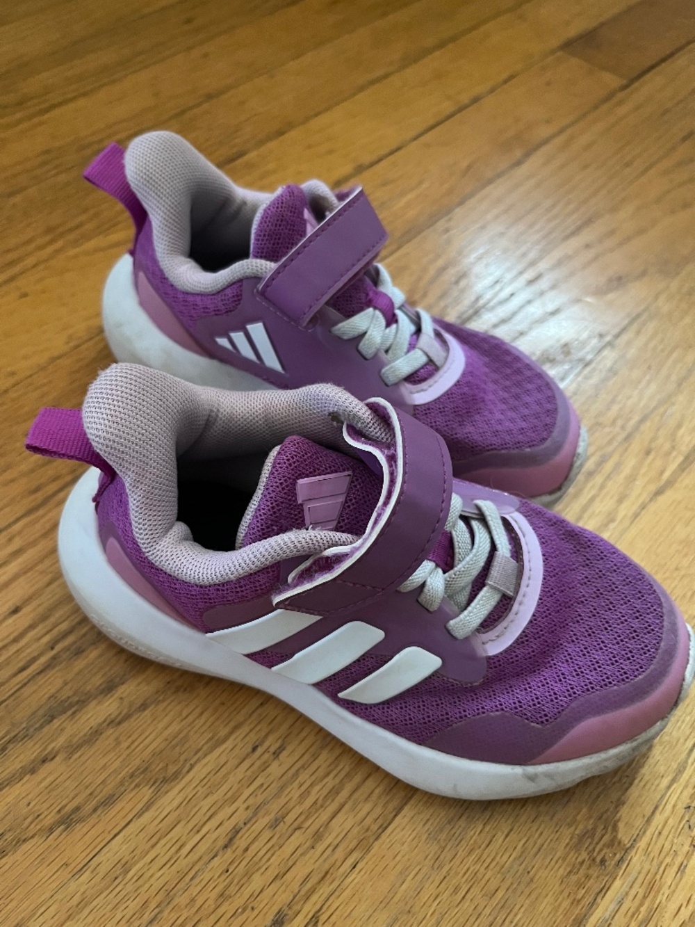 Adidas Fortarun 3.0 Elastic Lace Shoes in Purple Burst/Cloud White